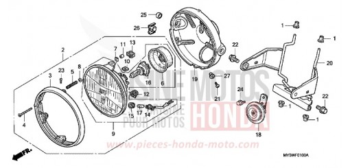 SCHEINWERFER (1) CB500W de 1998